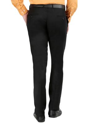 black set of 2 polyester flat front trousers formal trouser - 12823771 - Standard Image - 4