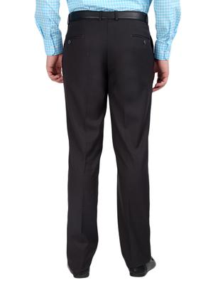 black set of 2 polyester flat front trousers formal trouser - 12823771 - Standard Image - 7