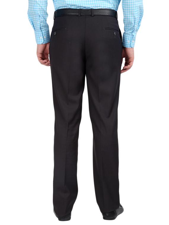 black set of 2 polyester flat front trousers formal trouser - 12823771 - Zoom Image - 7