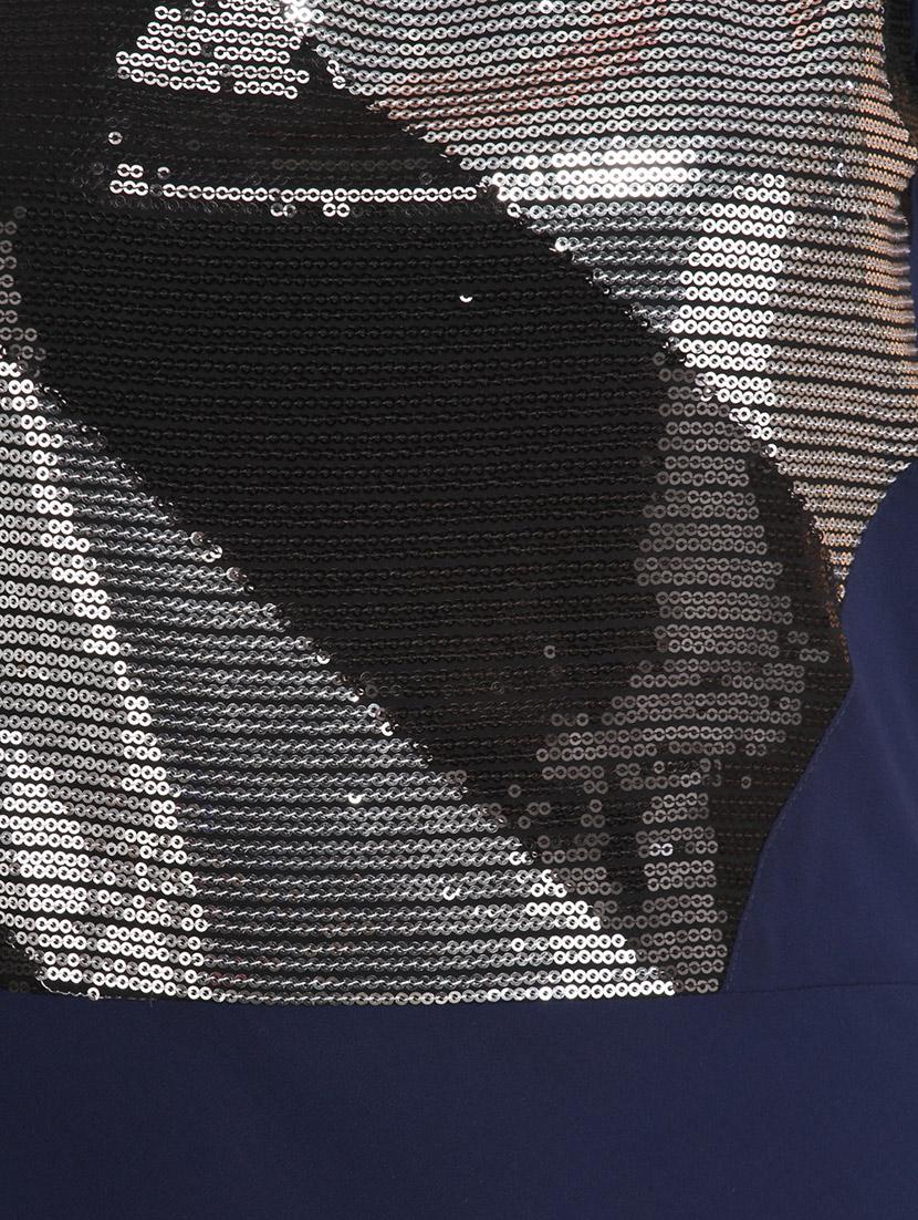 navy blue sequined rayon dress - 12827146 - Zoom Image - 4