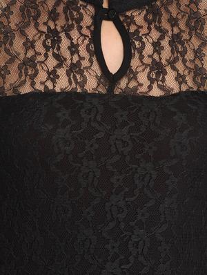 keyhole neck laced a-line dress - 12827161 - Standard Image - 4