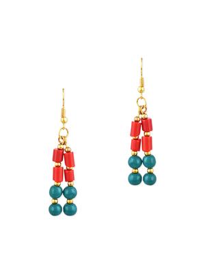 red metal long necklace - 12828318 - Standard Image - 4