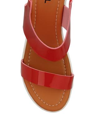 red patent leather platforms sandals - 12831483 - Standard Image - 4