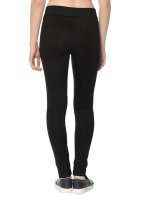 black polyester jeggings - 12833732 - Standard Image - 4