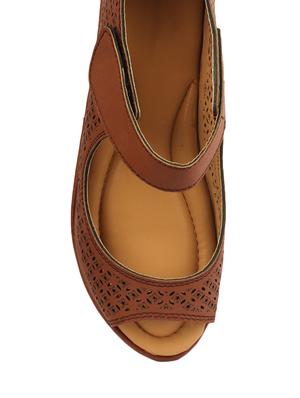 brown ankle strap sandal - 12833990 - Standard Image - 4