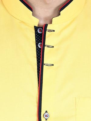 yellow cotton casual shirt - 12844161 - Standard Image - 4
