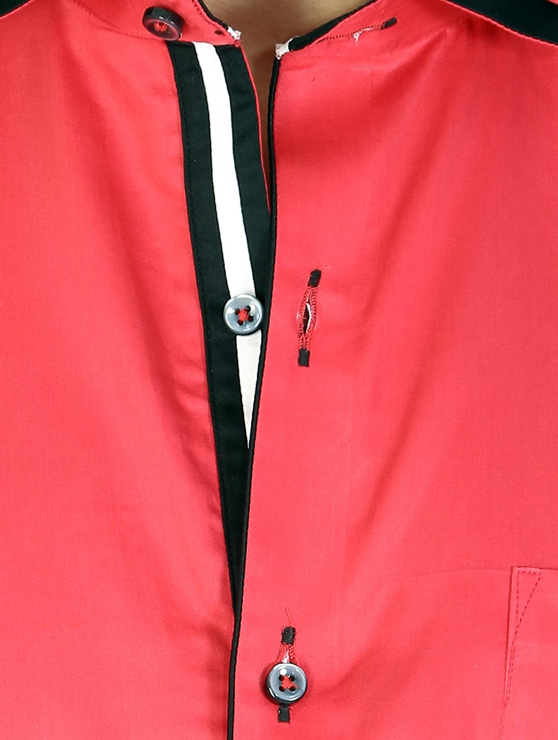 red cotton casual shirt - 12844167 - Zoom Image - 4