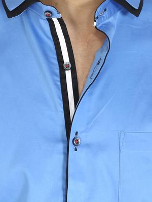 blue cotton casual shirt - 12844173 - Standard Image - 4