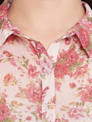 floral high-low shirt - 12846352 - Standard Image - 4