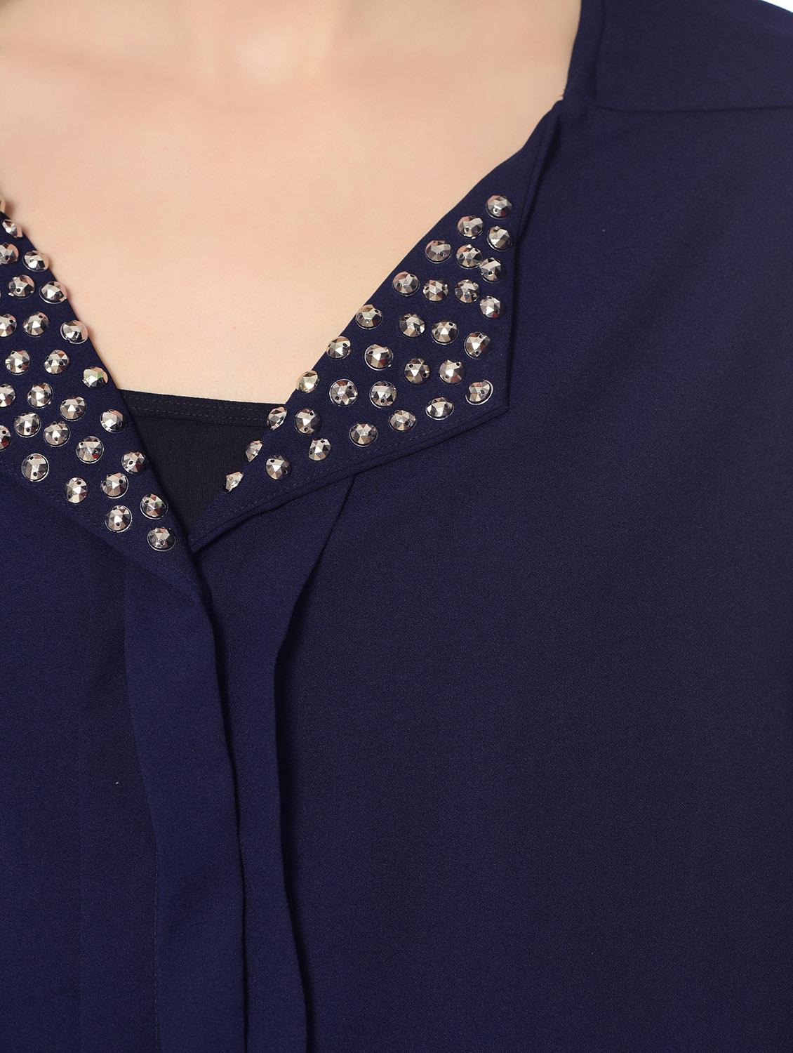 embellished lapel shirt - 12847153 - Zoom Image - 4