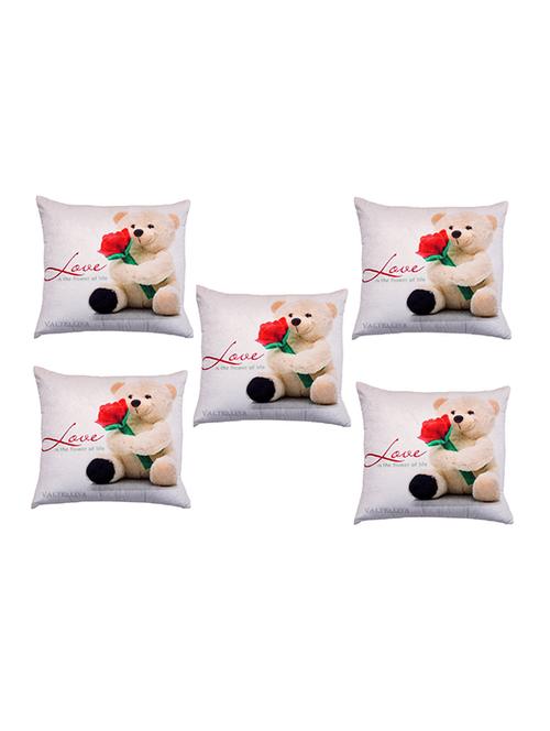 teddy print cushion cover for love ones (set of 5) - 12858053 - Standard Image - 1