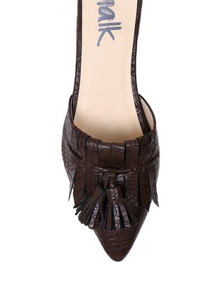 brown slip on mule sandal - 12868587 - Standard Image - 4
