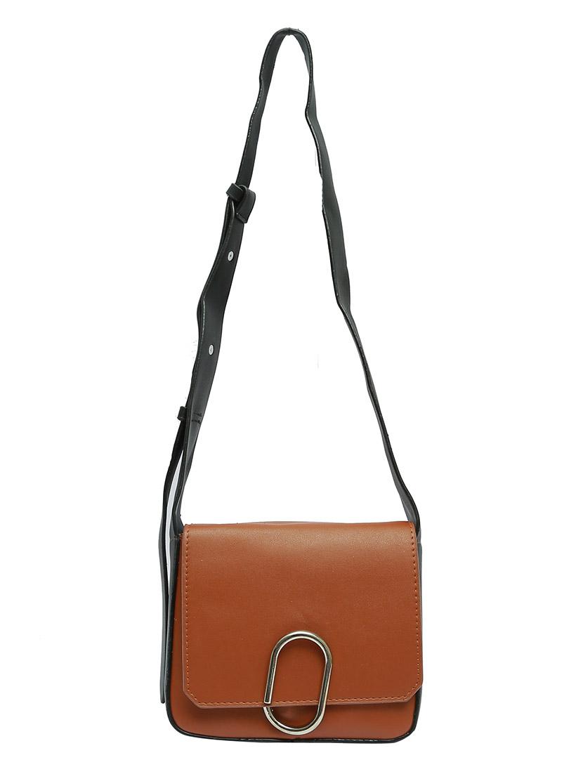 brown leatherette sling bag - 12883069 - Zoom Image - 4