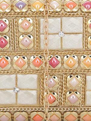 multi colored metal clutch - 12895098 - Standard Image - 4