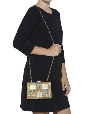 multi colored metal clutch - 12895098 - Standard Image - 7