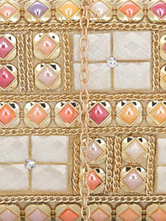 multi colored metal clutch - 12895098 - Zoom Image - 4