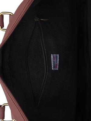 brown printed faux leather laptop bag - 1290609 - Standard Image - 4