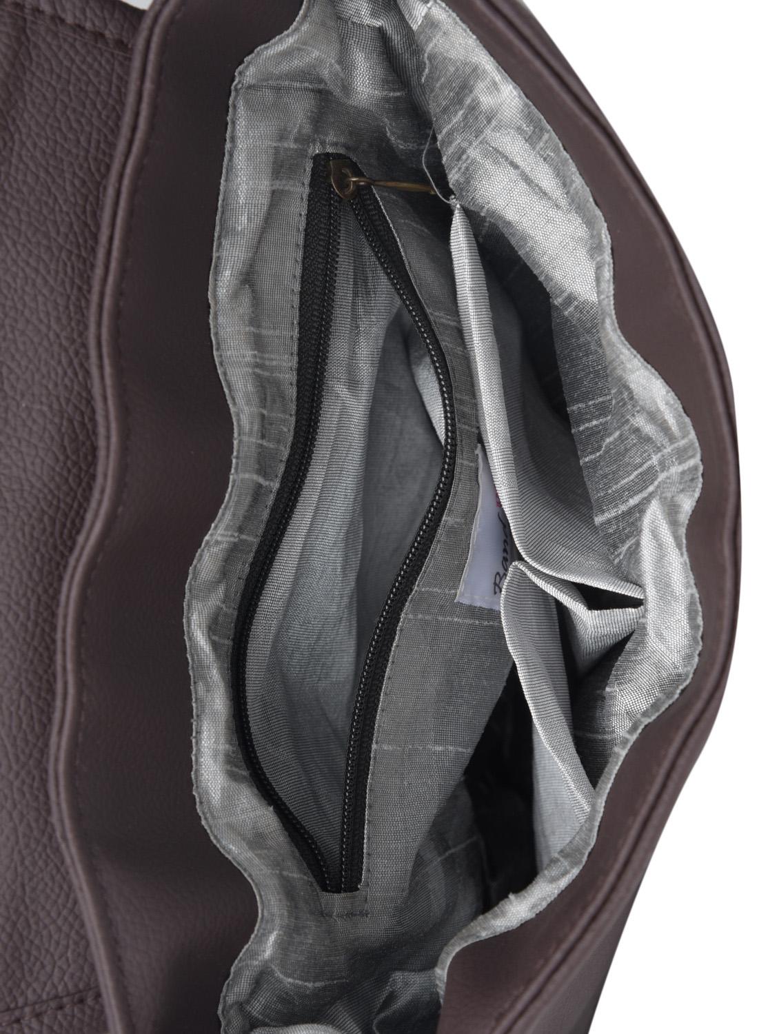 dark brown faux leather sling bag - 1290614 - Zoom Image - 4