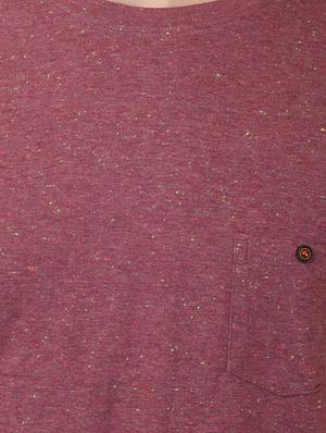 maroon melange t-shirt - 12907528 - Standard Image - 4