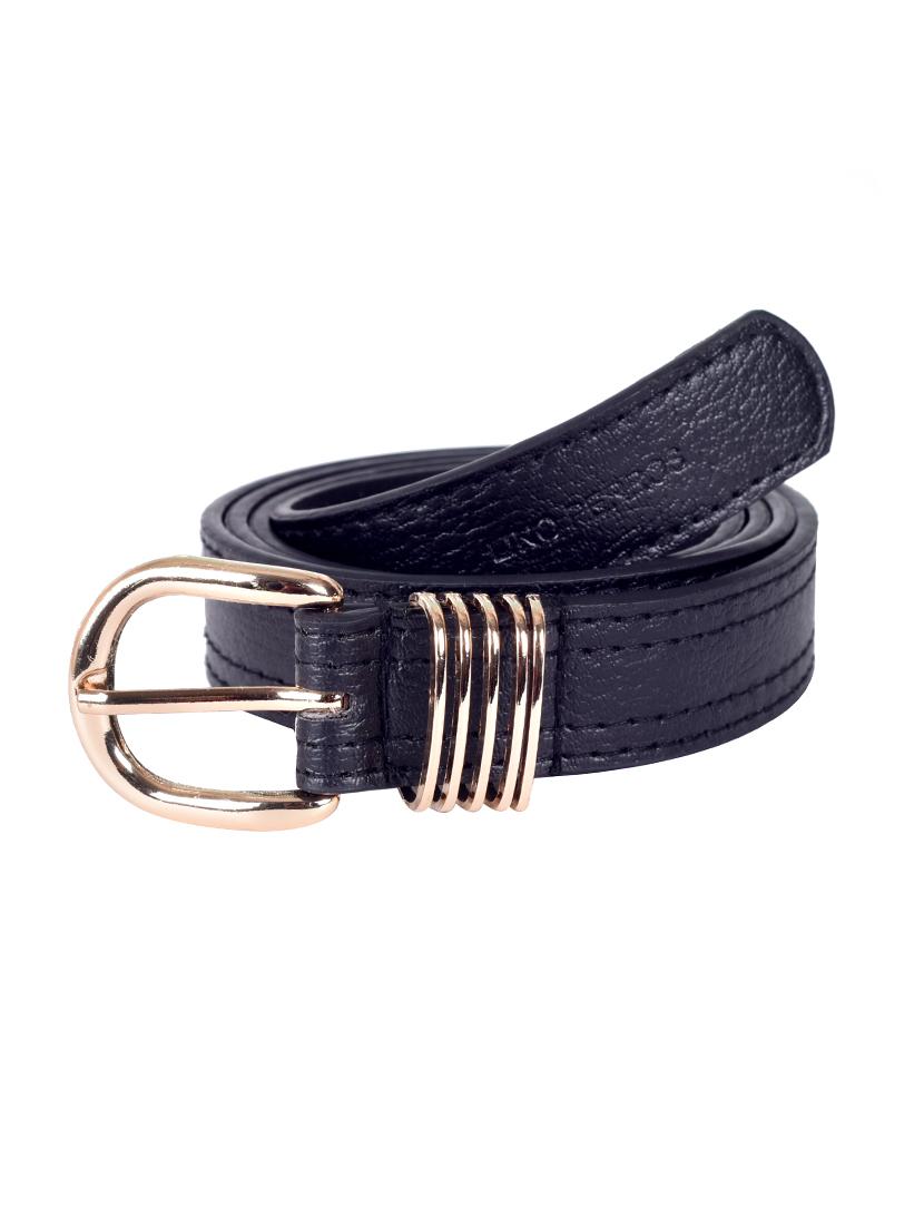 Black Leatherette (pu Belt - By - 12910166