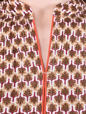 multi colored cotton straight kurta - 12912453 - Standard Image - 4