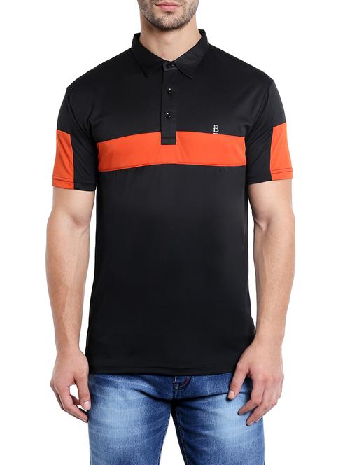 black and orange polyester t-shirt - 12915585 - Very Small Image - 1