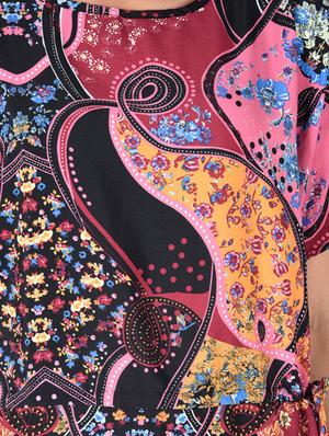 multicolored printed crepe kaftan - 12920216 - Standard Image - 4