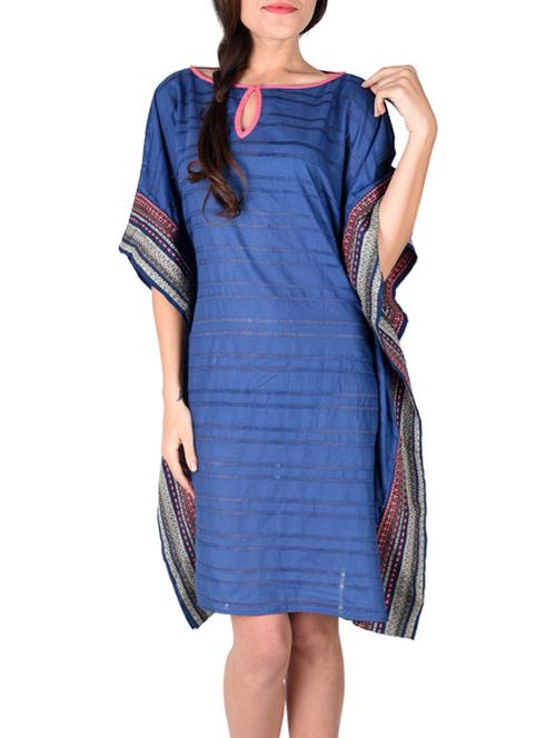 blue printed cotton kaftan - 12920225 - Standard Image - 1
