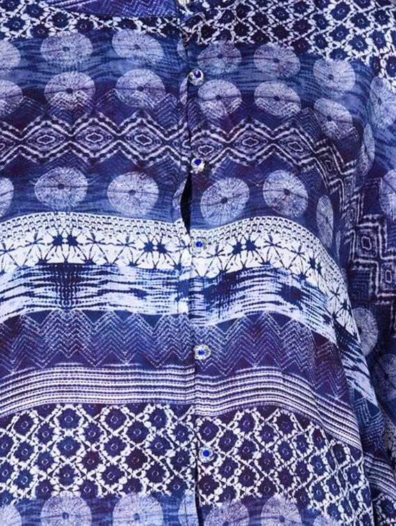 blue printed viscose kaftan - 12920226 - Zoom Image - 4