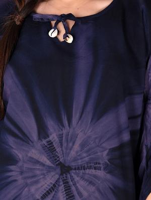 purple printed viscose kaftan - 12920228 - Standard Image - 4