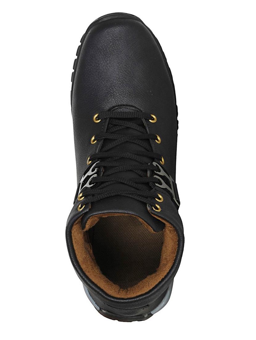 black leatherette low ankle boot - 12922697 - Zoom Image - 4