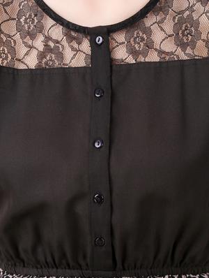 black printed crepe high low dress - 12928754 - Standard Image - 4