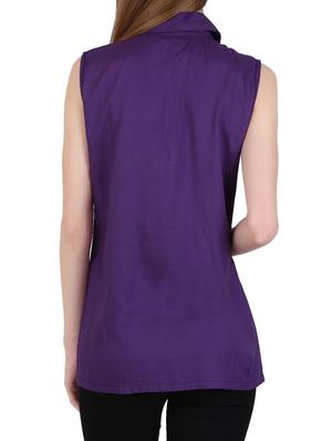 purple viscose regular shirt - 12934117 - Standard Image - 4