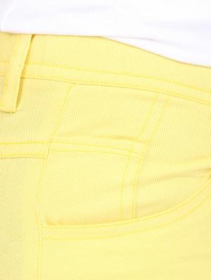 yellow cotton solid chino shorts - 1294560 - Standard Image - 4
