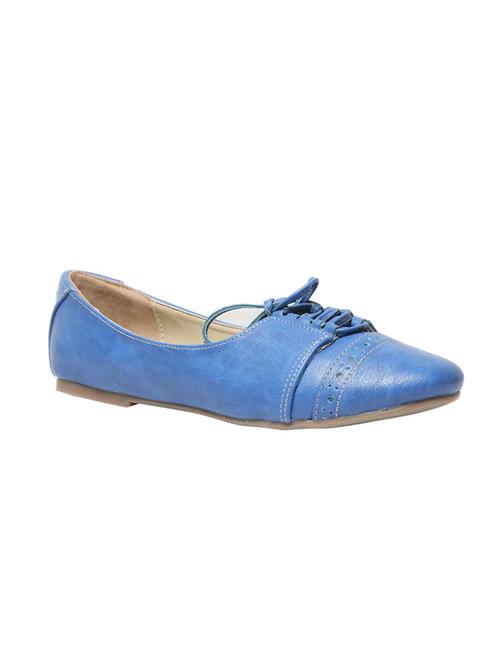blue pu ballerina - 12954365 - Standard Image - 1