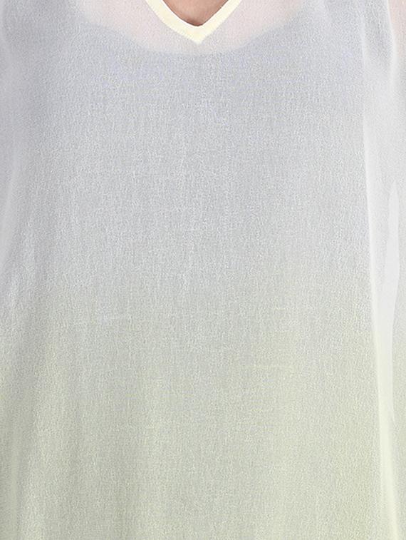 white cotton kaftan - 12962680 - Zoom Image - 4