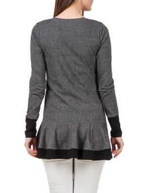 solid grey jersey cardigan - 12964749 - Standard Image - 4
