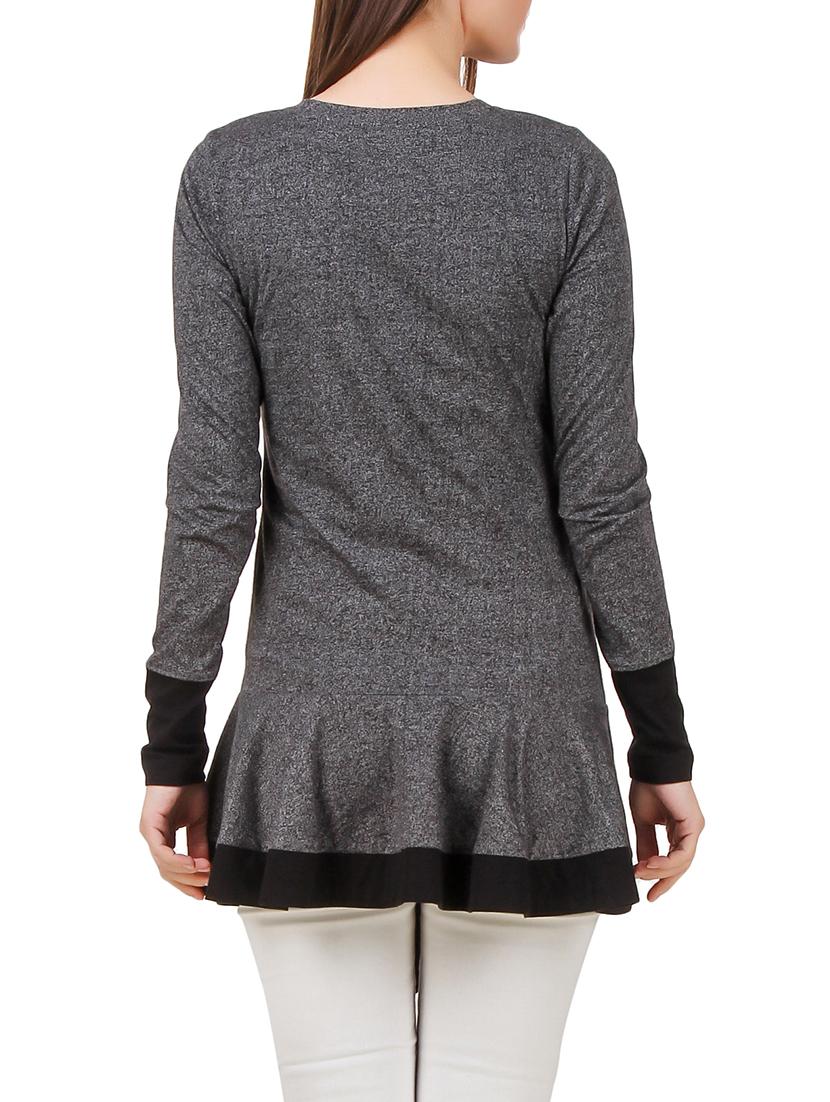 solid grey jersey cardigan - 12964749 - Zoom Image - 4