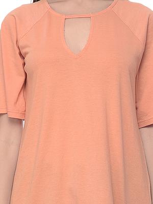 peach cotton regular top - 12965537 - Standard Image - 4