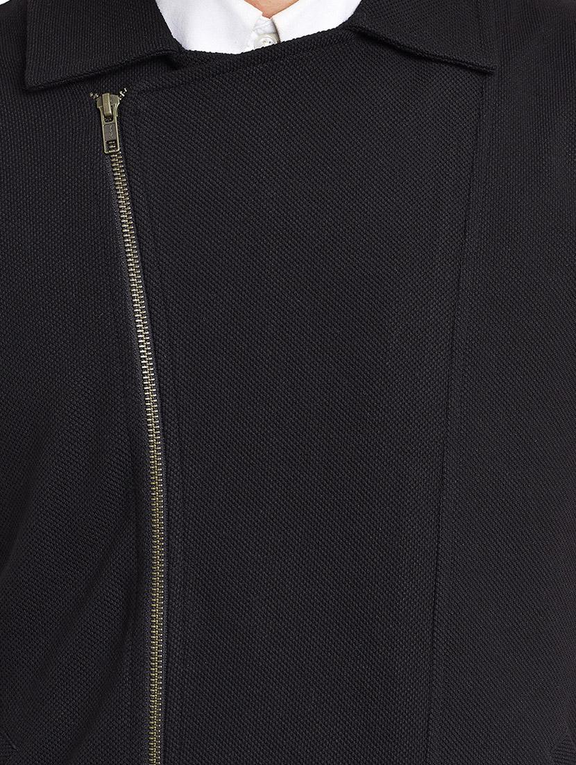 black cotton casual jacket - 12971499 - Zoom Image - 4