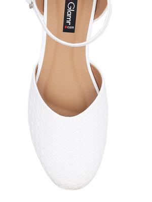 white waeved mary jane - 12973380 - Standard Image - 4