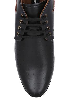 black leatherette low ankle boot - 12973536 - Standard Image - 4