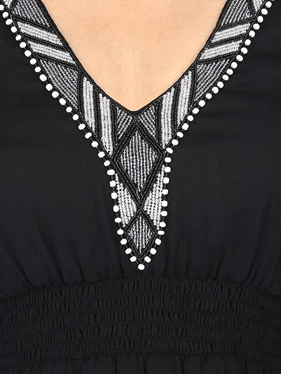 black embellished chiffon dress - 12976984 - Zoom Image - 4