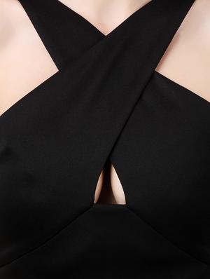 criss cross detail zip up back top - 12983111 - Standard Image - 4