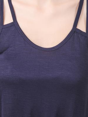 navy blue cotton tank top - 12983118 - Standard Image - 4