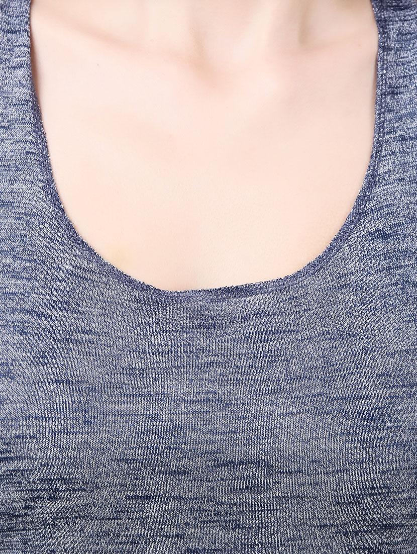 grey cotton racer back top - 12983121 - Zoom Image - 4