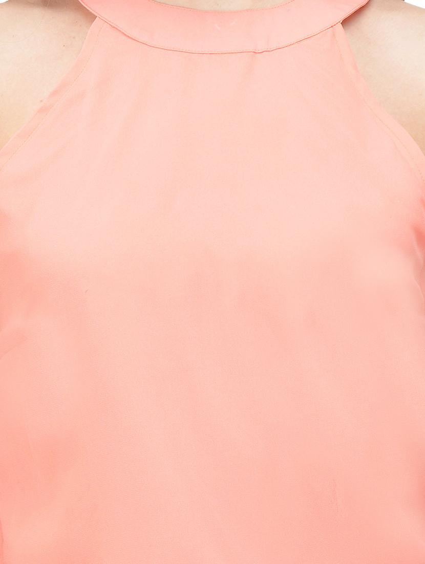peach georgette top - 12986884 - Zoom Image - 4