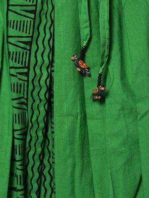 green cotton dhoti salwar - 12999748 - Standard Image - 4