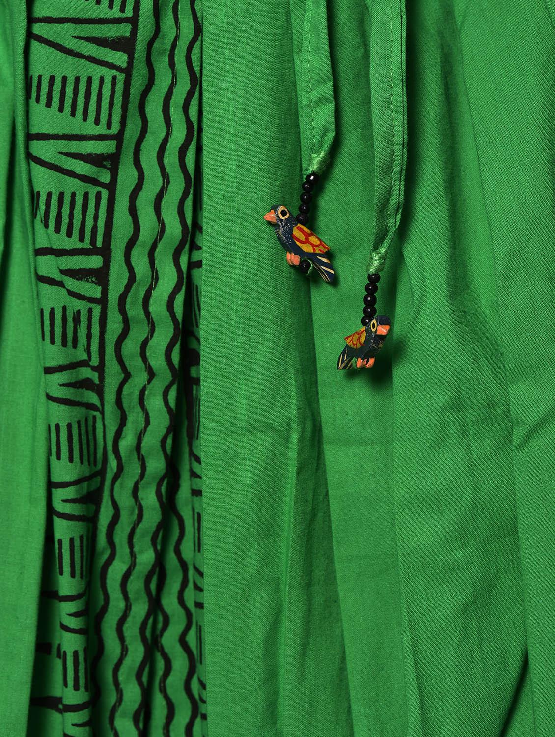 green cotton dhoti salwar - 12999748 - Zoom Image - 4