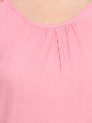 pink viscose regular top - 13003931 - Standard Image - 4
